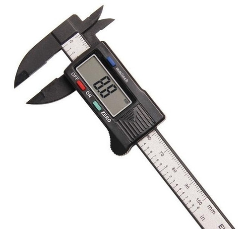 Imagen 2 de 4 de Calibre Digital Fibra De Carbono Lcd Modelo 2019 Local