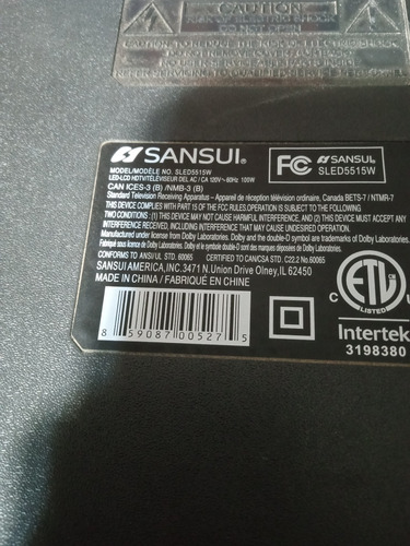 Tarjeta Main Sansui Sled5515w (cv3393bh-b50) *481 (Usado)