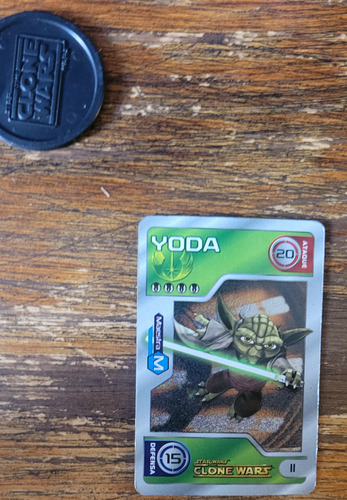 15 Tarjetas De Star Wars (clone Wars) + Portatarjetas 2009 (Usado)