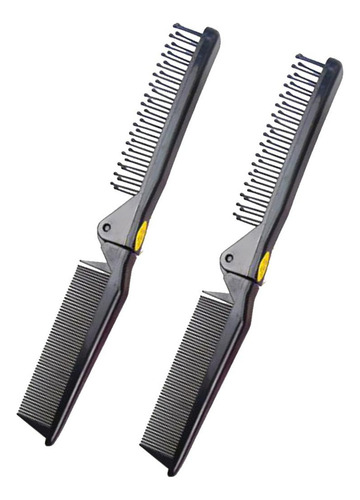 2 Peines/cepillos Plegables Para Viaje, 2 Cabezales Y