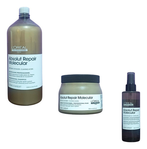 Shampoo Máscara Pré Shampoo Loreal Absolut Repair Molecular