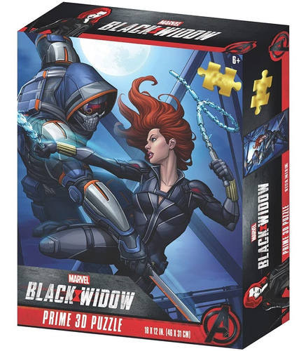 Puzzle 3d 200pc Marvel Black Widow Vs Taskmaster Febo