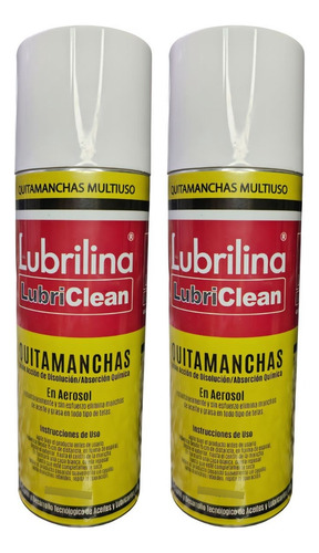 Quitamanchas Tela Aerosol Spray Lubrilina Doble Accion X 2
