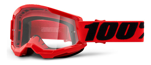 Óculos 100% Strata 2 Vermelho Off Road Motocross Trilha