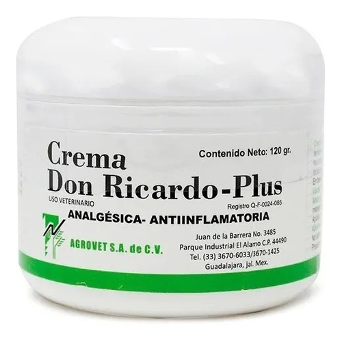 Crema Analgesica Fria Caliente Don Ricardo Plus 120 G