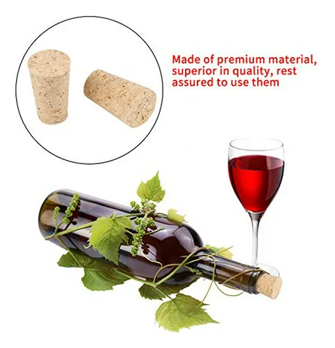 10 Tapones De Corcho Tapered Para Botellas De Vino Y Cerveza