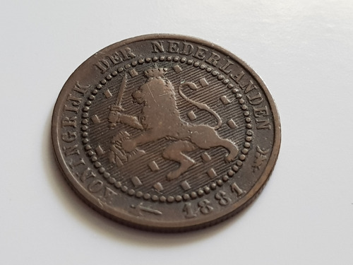Florin Moneda 1881 Paises Bajos 1 Centavo Coleccion Holanda