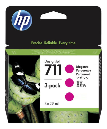 Tinta Hp 711 Cz135a Magenta Tripack 29ml Designjet T120/t520