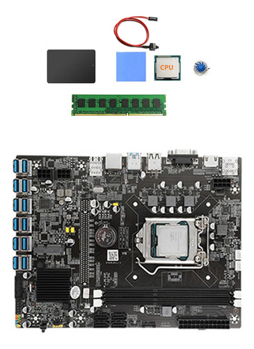 Placa Madre B75 Usb-btc Para Minería, Memoria Ddr3 4g, Ssd D