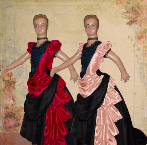 Vestido Traje Disfraz De Dama Antigua Adulto Belle Époque