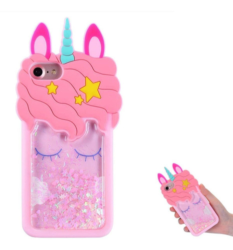 Funda Para  iPhone 6/7/8, Rosa/silicona/resistente/glitter