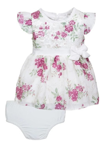 Vestido Bebe Luisa Burdeo 3m, Marca Limonada