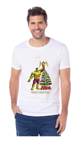 Playera Hulk Merry Navidad Diseño 200 Playeras Beloma