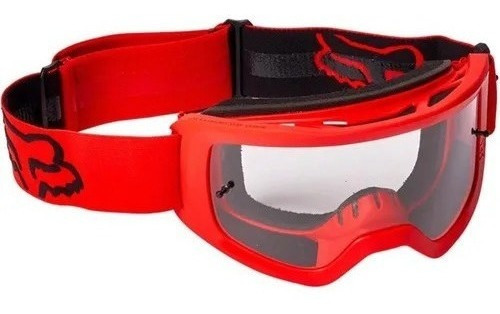 Óculos Fox Mx Main Stray  Goggle Transparente  Vermelho