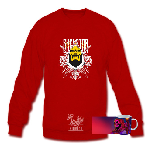 Poleron Cuello Polo + Taza, Skeletor, Masters Of The Universe, He-man, Fans Xxl