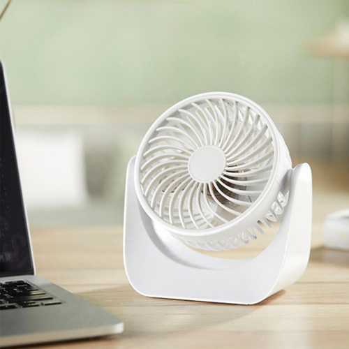 - Mini Ventilador De Piso Escritorio Recargable Aspas