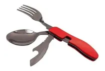Comprar Kit Cubiertos Camping Tipo Navaja Cuchara Tenedor Cuchillo 