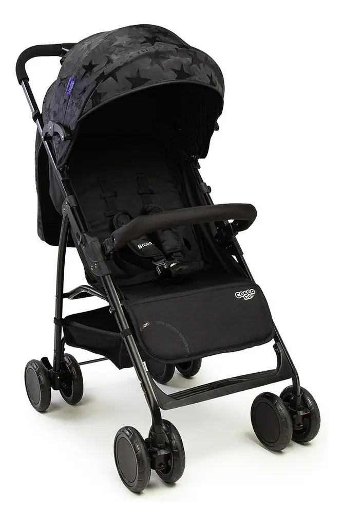 Carrinho de Bebê Cosco Kids, Bross, Preto Estrela