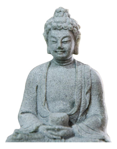 2 Mini Estatua De Buda Sentado Meditando Estatuilla De Buda