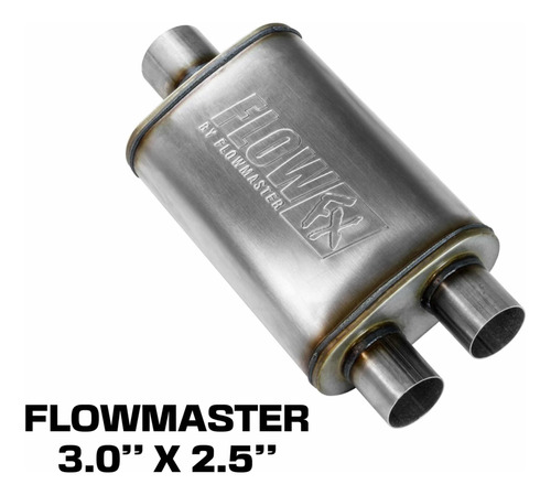 Resonador Flowmaster De 3 Entrada Y 2.5 Salida, Acero Ino