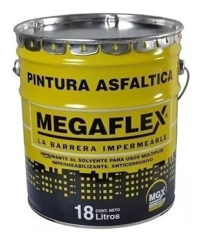 Pintura Asfaltica Secado Rapido Megaflex 18lts