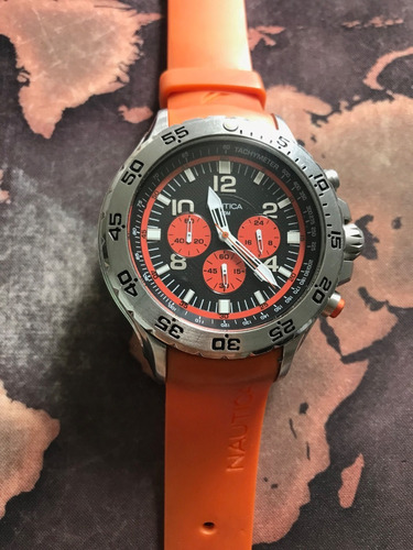 Relógio Nautica N14538g Laranja