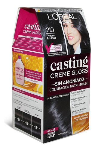 Casting Creme Gloss L'oreal Paris Tono 210 Negro Azulado