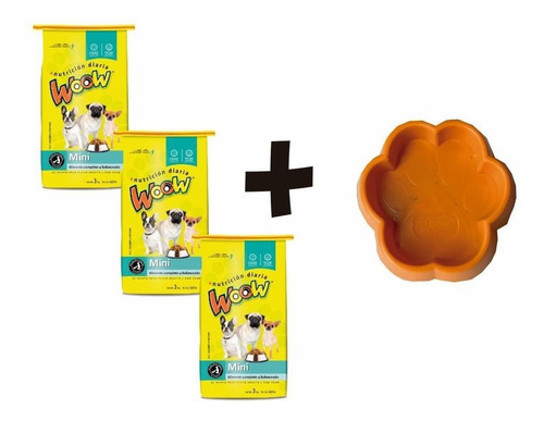 Imagen 1 de 7 de Promoción Woow Mini Paquete De 9 Kg + Plato