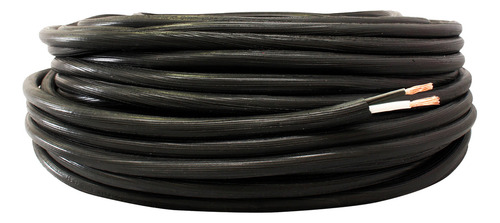 Rollo De 25m Cable Uso Rudo 2x10 Color Negro