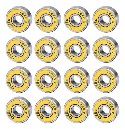 16 Rodamientos 608rs Bearing Abec9 De Acero Cromado