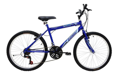 Bicicleta  de passeio Cairu Flash Pop aro 26 21v freios v-brakes cor azul com descanso lateral