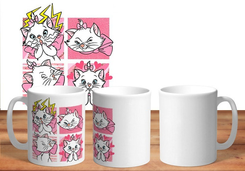 Taza De Ceramica - Gatita Marie De Los Aristogatos - #k