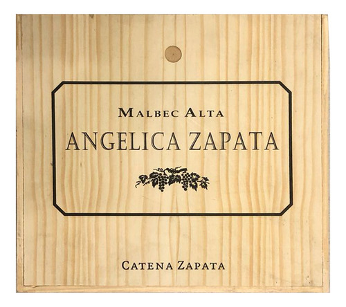 Caja Madera Angelica Zapata Alta Malbec Vacia