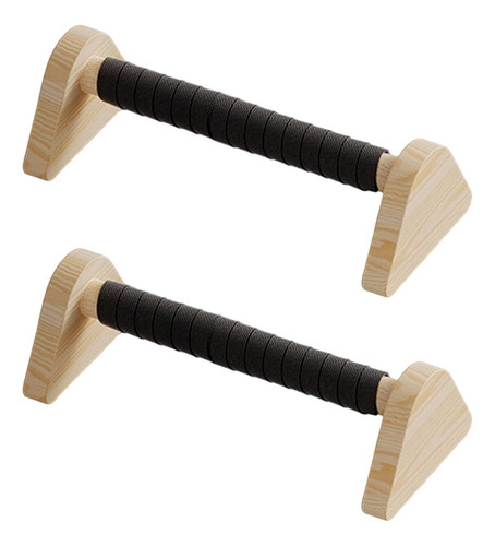2pcs Push Up Bar Parallettes Barra De Madera Sin