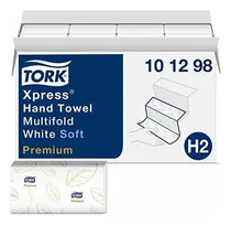 Comprar Tork - Toalla De Mano Multiplegado, Extra Suave, Color Blanco Con Estampado De Hojas Azules, Calidad Premium, 4 Paneles, 94 Toallas Por Paquete, 16 Paquetes, Se Adapta A Dispensadores H2