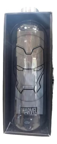 Botella Vidrio Tapa Metal 1030 Ml Ironman Marvel Oficial