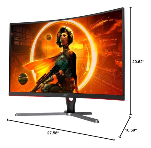 Monitor Curvo 32 Pulgadas 2k Qhd 165hz 1ms Freesync Negro