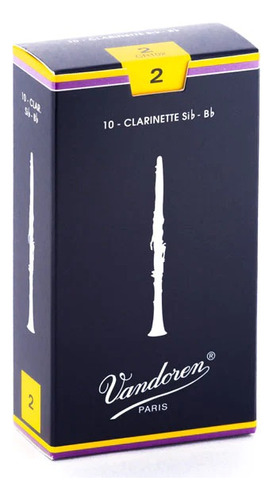 Pack 10 Cañas Clarinete Vandoren Cr102 Tradicional N°2.