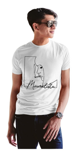 Playera De Hombre Minimalista Cigarro Blanca Cleen Alexer