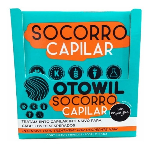 Otowil Socorro Capilar Reparador Sin Enjuague Vegano 60g