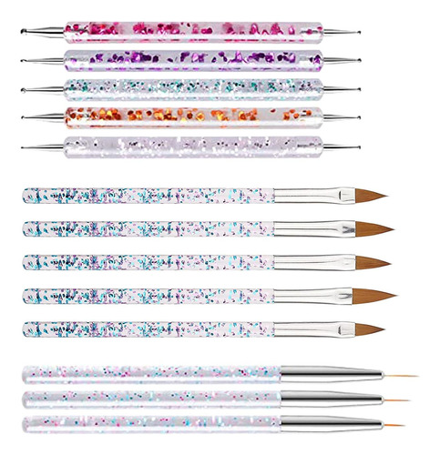 13x Nail Art Brushes Nail Liner Brush Para Bricolaje En Casa