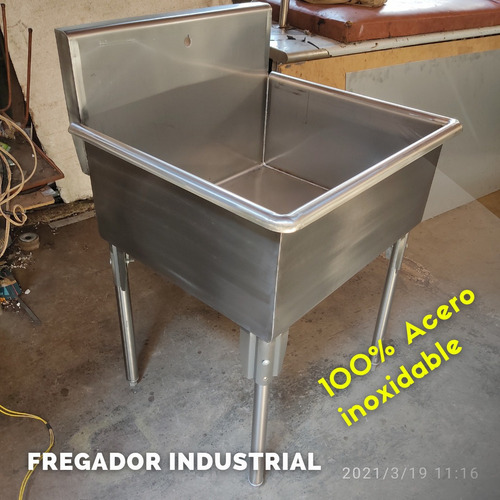 Imagen 3 de 4 de Fregador Industrial De Acero Inoxidable