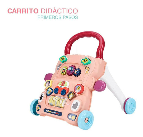 Andador Caminador Multifuncional Primeros Pasos Bebe Niño Color Rosa