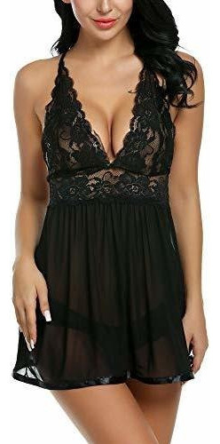 Avidlov Babydoll Para Mujer Cuello En V De Encaje Ropa De Ca