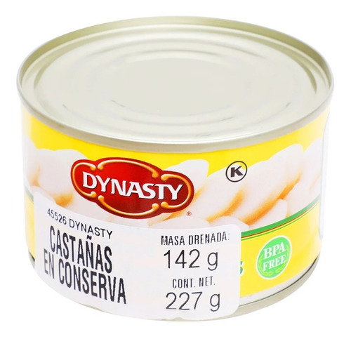 Caja De Castañas En Conserva Dynasty - 12 Latas De 227 G.