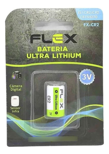 Bateria Ultra Lítio Cr2 3v 1300mah X-cr2 Flex Novo