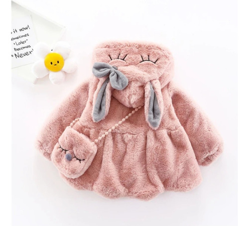 Chaqueta Con Capucha Para Niñas De Felpa Abrigos Para Niñas