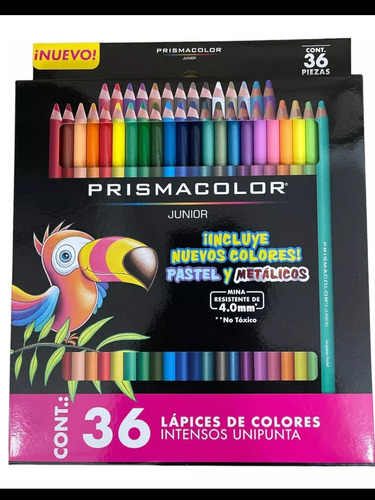 Colores Prismacolor 36 Piezas Metálicos Y Pastel Colorear 