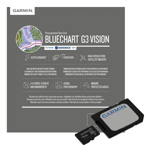 Carta Nautica Garmin G3 Vision Hd Costa Leste América Do Sul