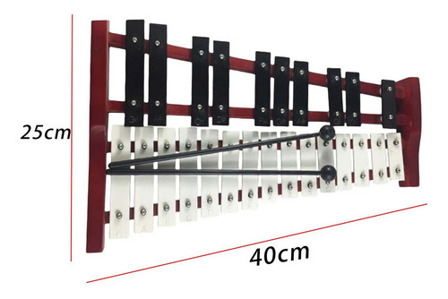 Glockenspiel Xilofone De 25 Notas Facilmente Percussão